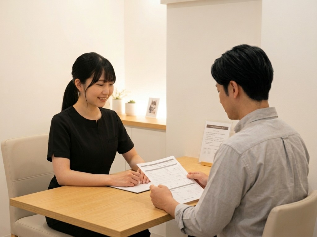 カウンセリングで眉を診断のイメージ