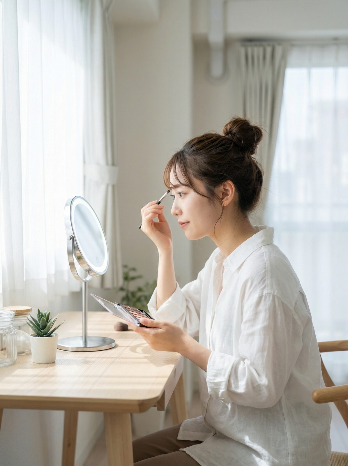 眉の悩みを持つ女性のイメージ